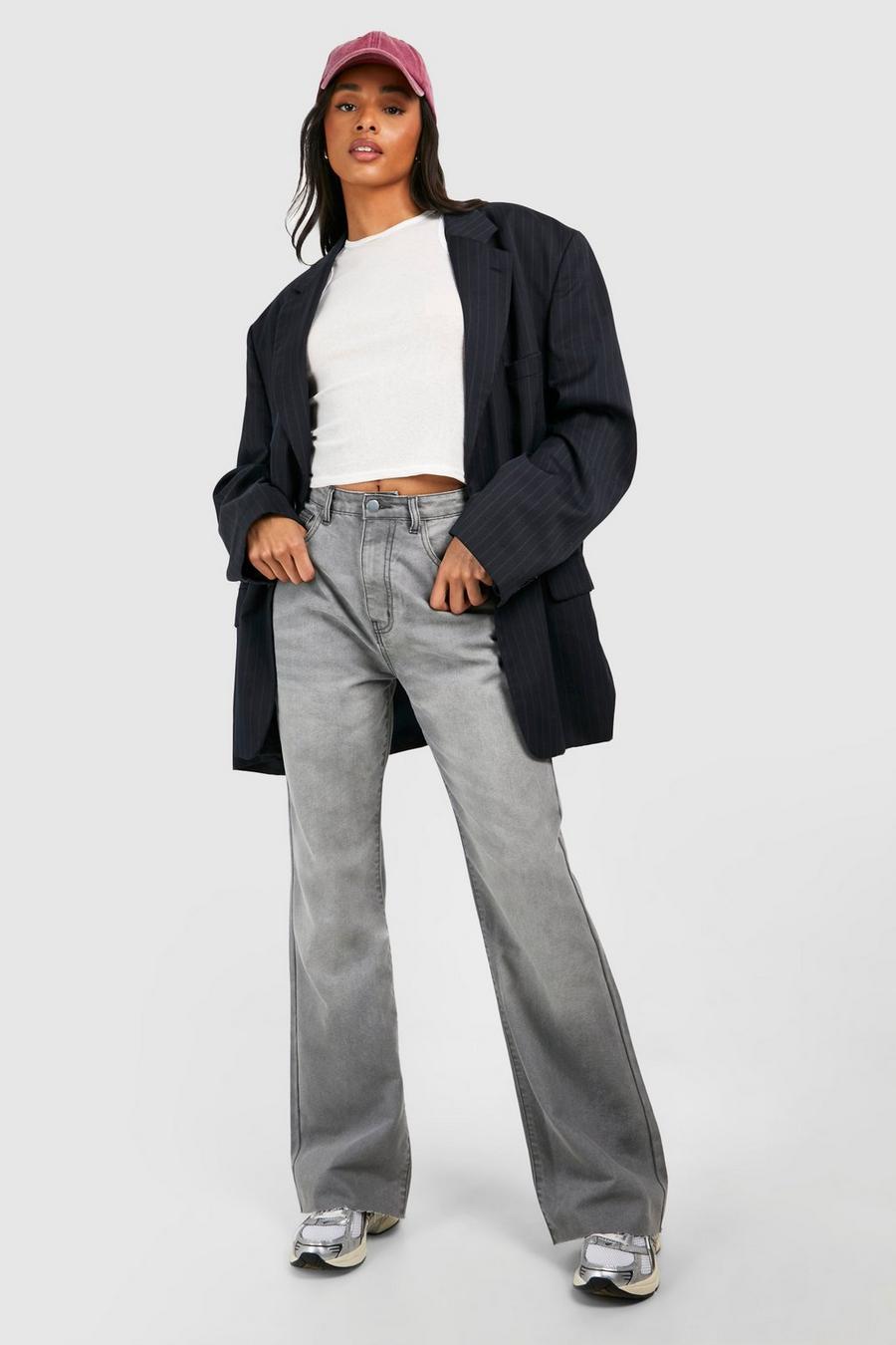 Tall Raw Fray Hem Straight Leg Jeans | boohoo USA Tall Raw Fray Hem Straight Leg Jeans | boohoo USA
